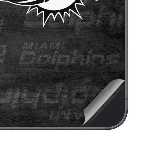 NFL Miami Dolphins Black & White Galaxy S25 Skin